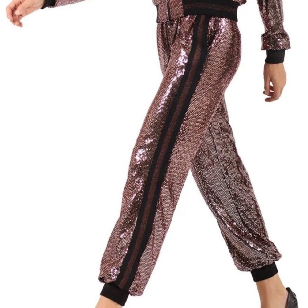 PAM & GELA Rose Mirror Ball Jogger Pant Size M